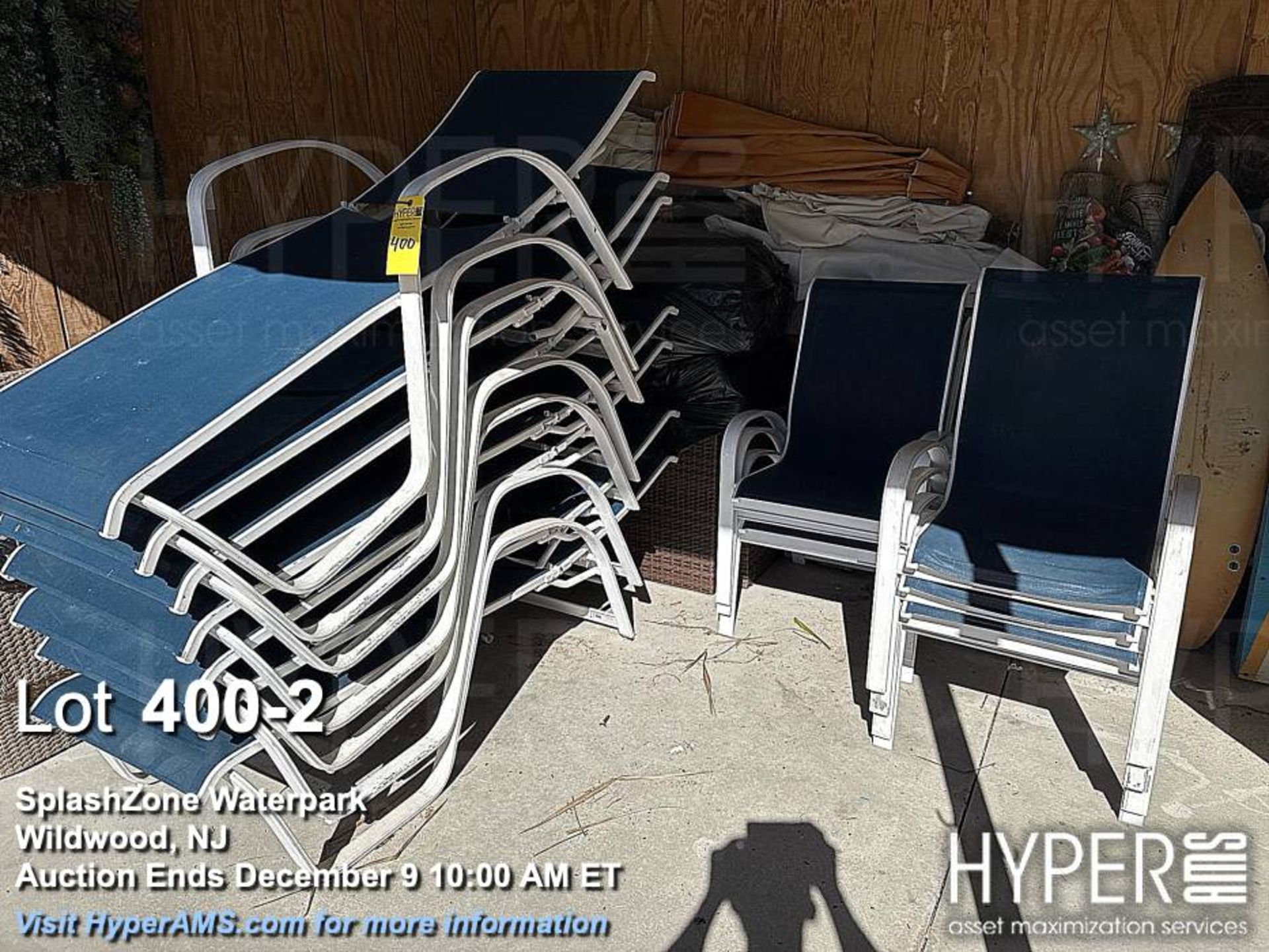 Misc Outdoor furniture with approximately 20 lounges and Longboard and Fyasko Shortboards with Uniqu - Image 2 of 7