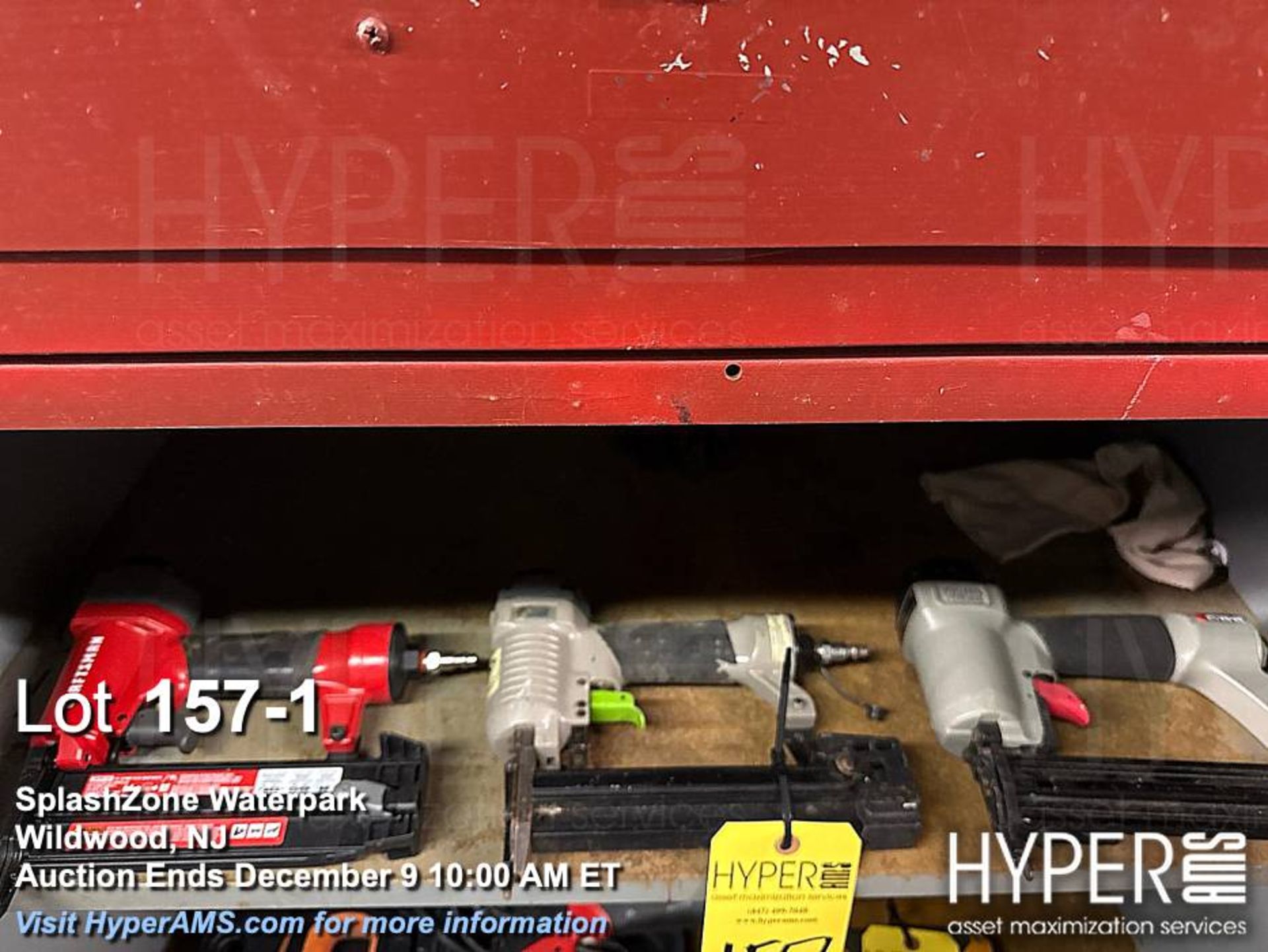 Lot of (3) nailers: Porter Cable BN125A, Craftsman, Blue Hawk Pneumatic Brad Nailers, 18 Ga