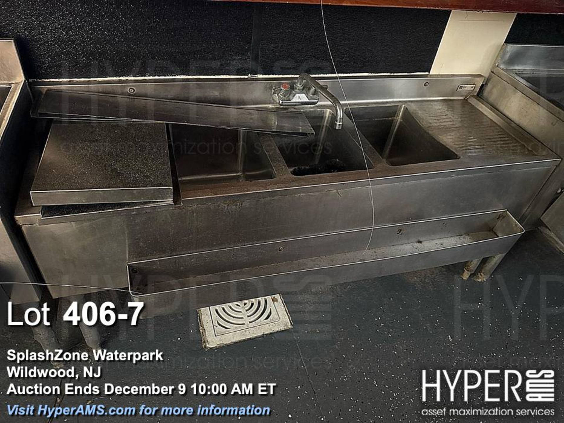 Lot bar sink combination: Supreme Metal & John Boos Commercial Stainless Steel Sink Units, NSF Certi - Image 7 of 12