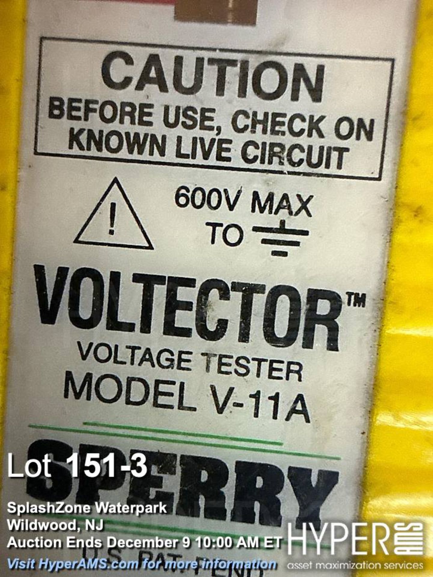Lot of (2) Sperry V-11A Voltage Tester & Ideal 61-746 Clamp Meter, 600V Max - Image 3 of 3