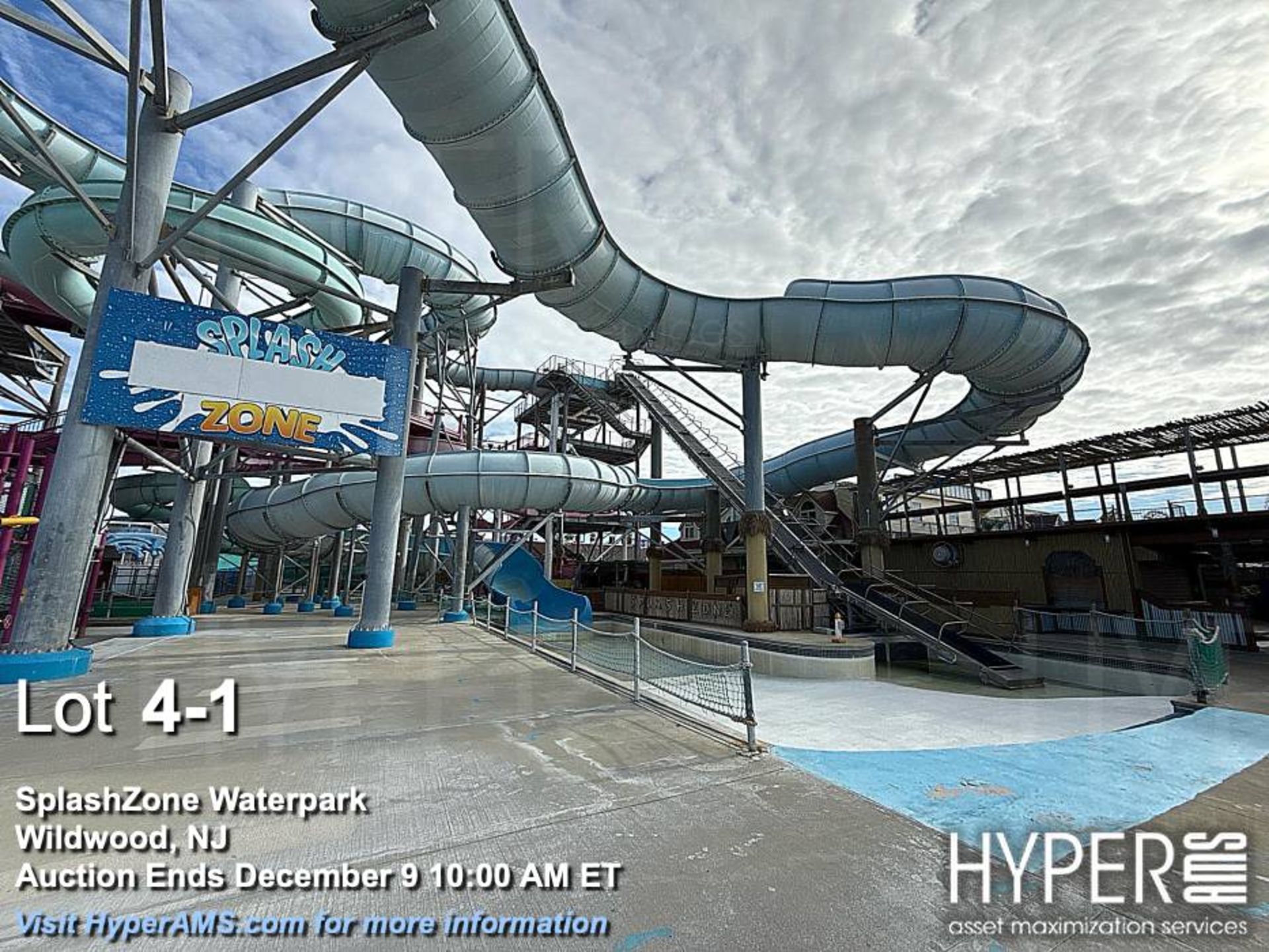 WhiteWater West Industries Slide attraction with (6) slides including "B" and "C" towers, bridges, w