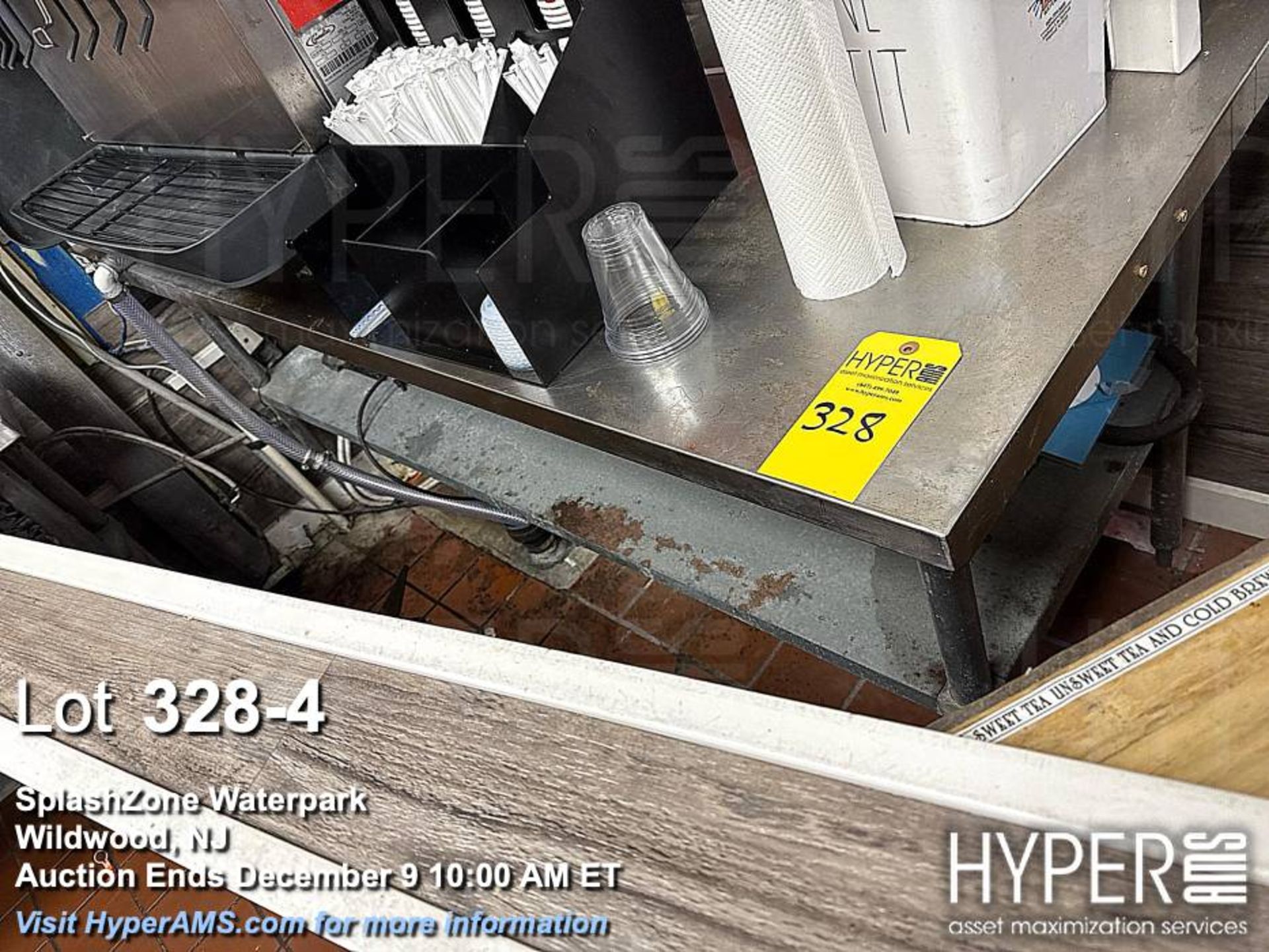 Lot (3) SS prep tables (2) @ 6', (1) @ 3' - Image 4 of 4