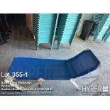 Lot (17) Stackable White and Blue Chaise Lounge Chairs