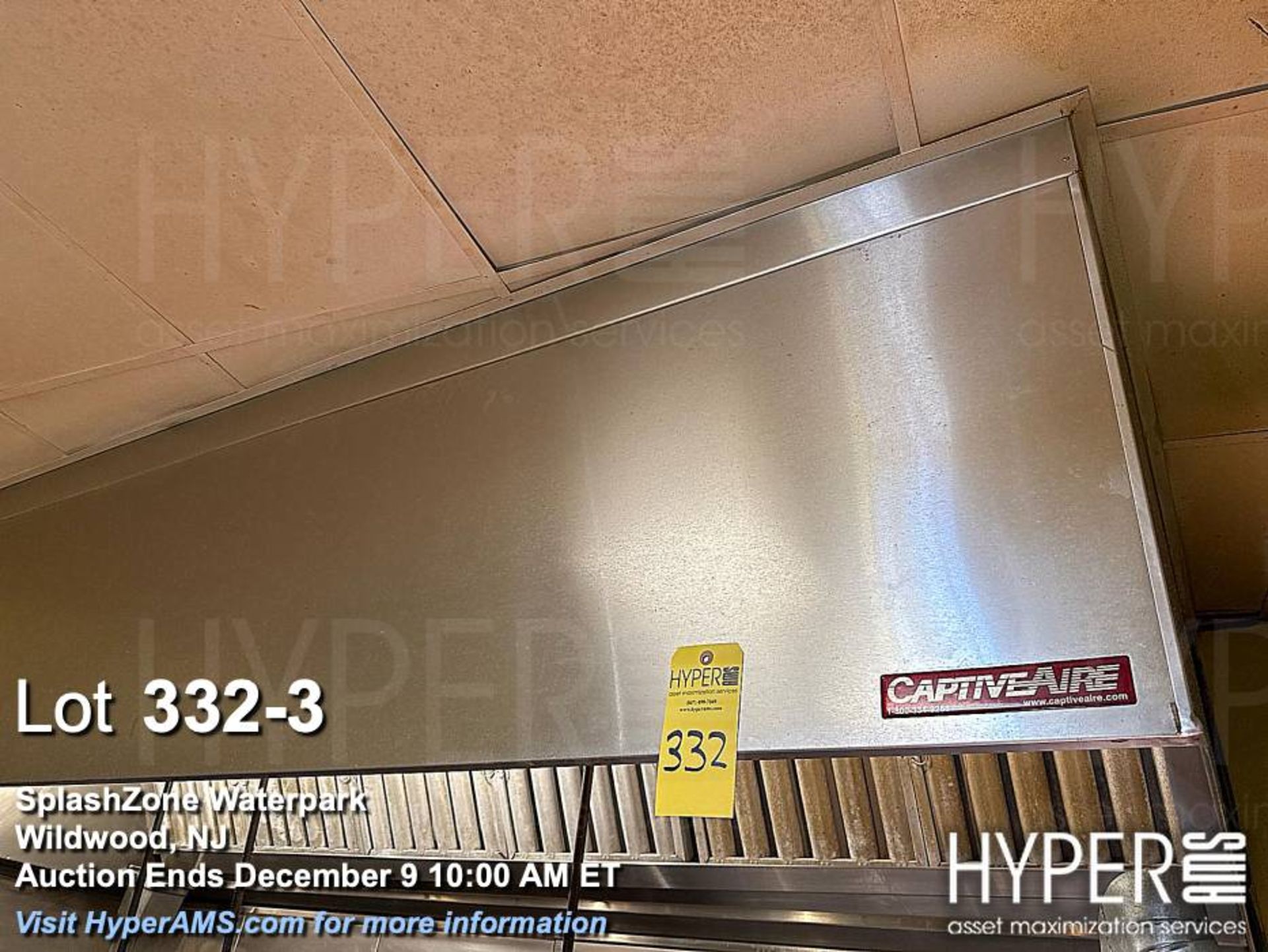 CaptiveAire Commercial Kitchen Hood with Fire Suppression System, Stainless Steel - Image 3 of 4
