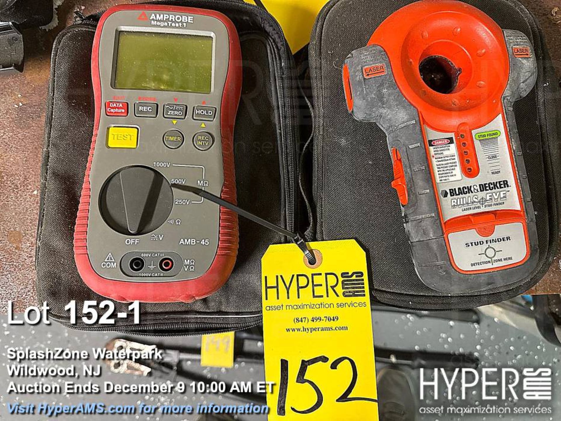 Lot Black & Decker Bullseye Stud Finder & Amprobe MegaTest 1 Multimeter