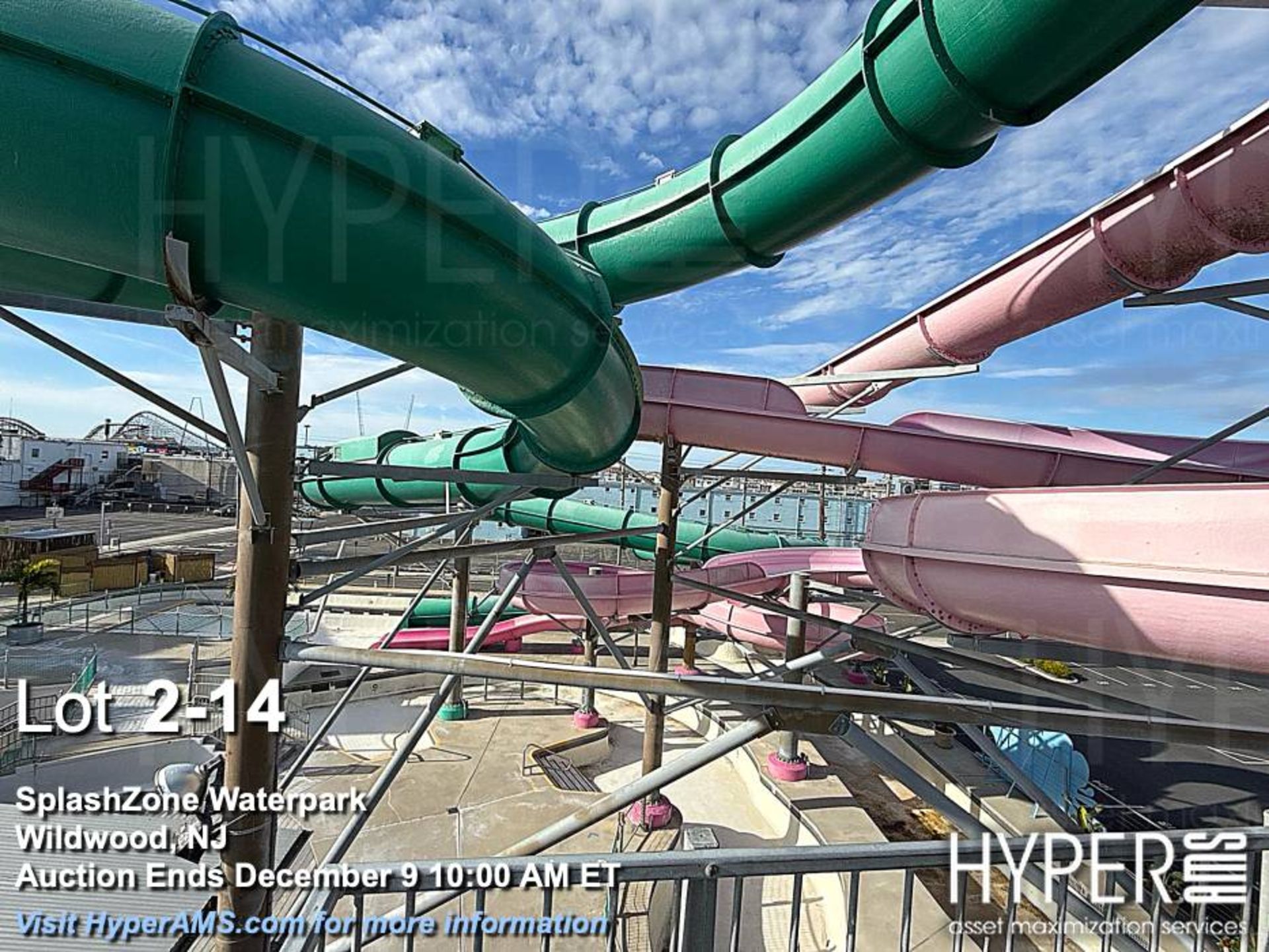 WhiteWater West Industries twin-slide attraction, complete. Overall slide height 40 feet, includes " - Image 14 of 22