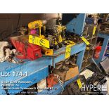 Lot vises on workbench