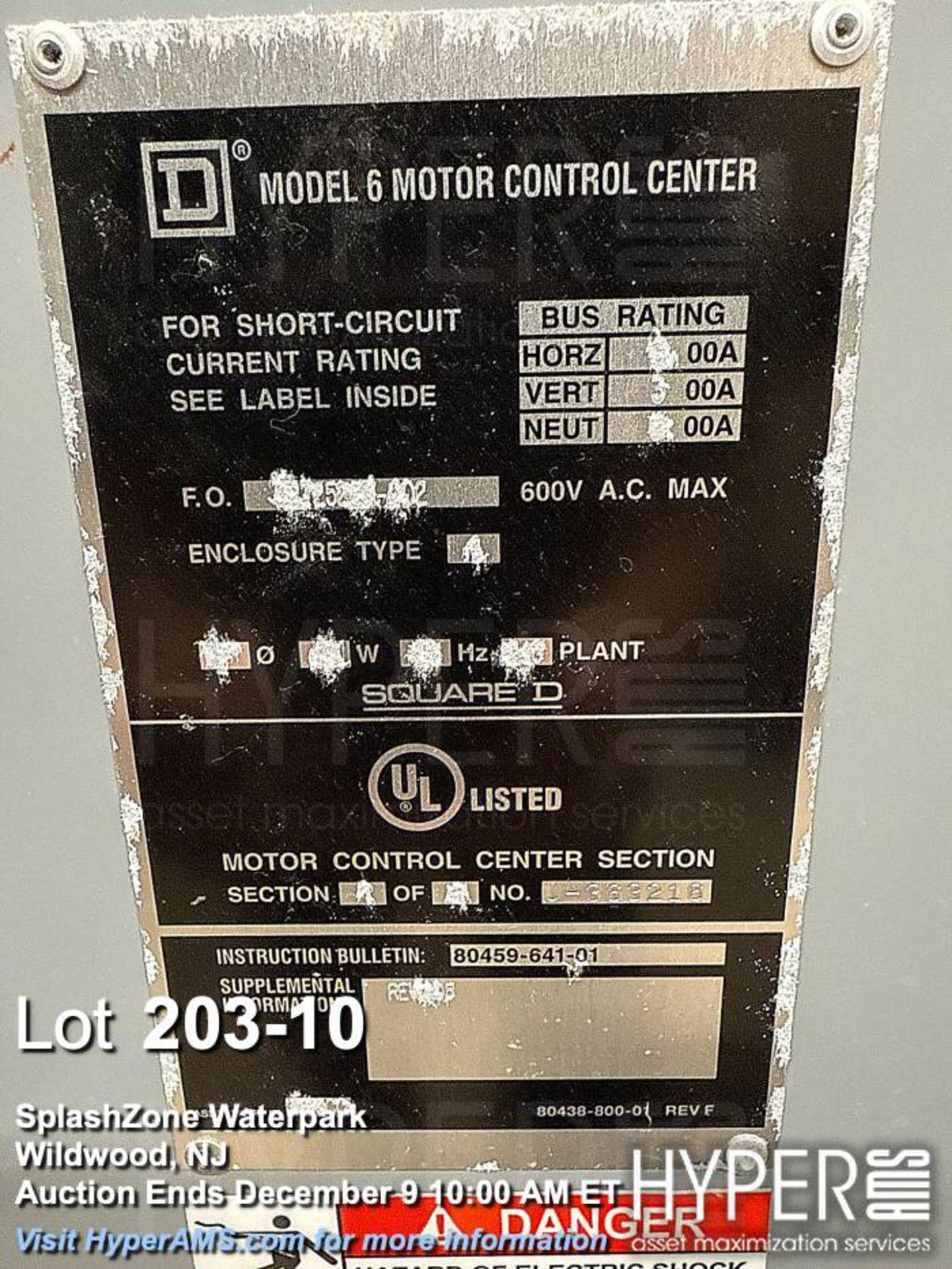 Lot of Electrical Switch Gear as pictured including: Square D Model 6 Motor Control Center, 500 kVA, - Image 10 of 14