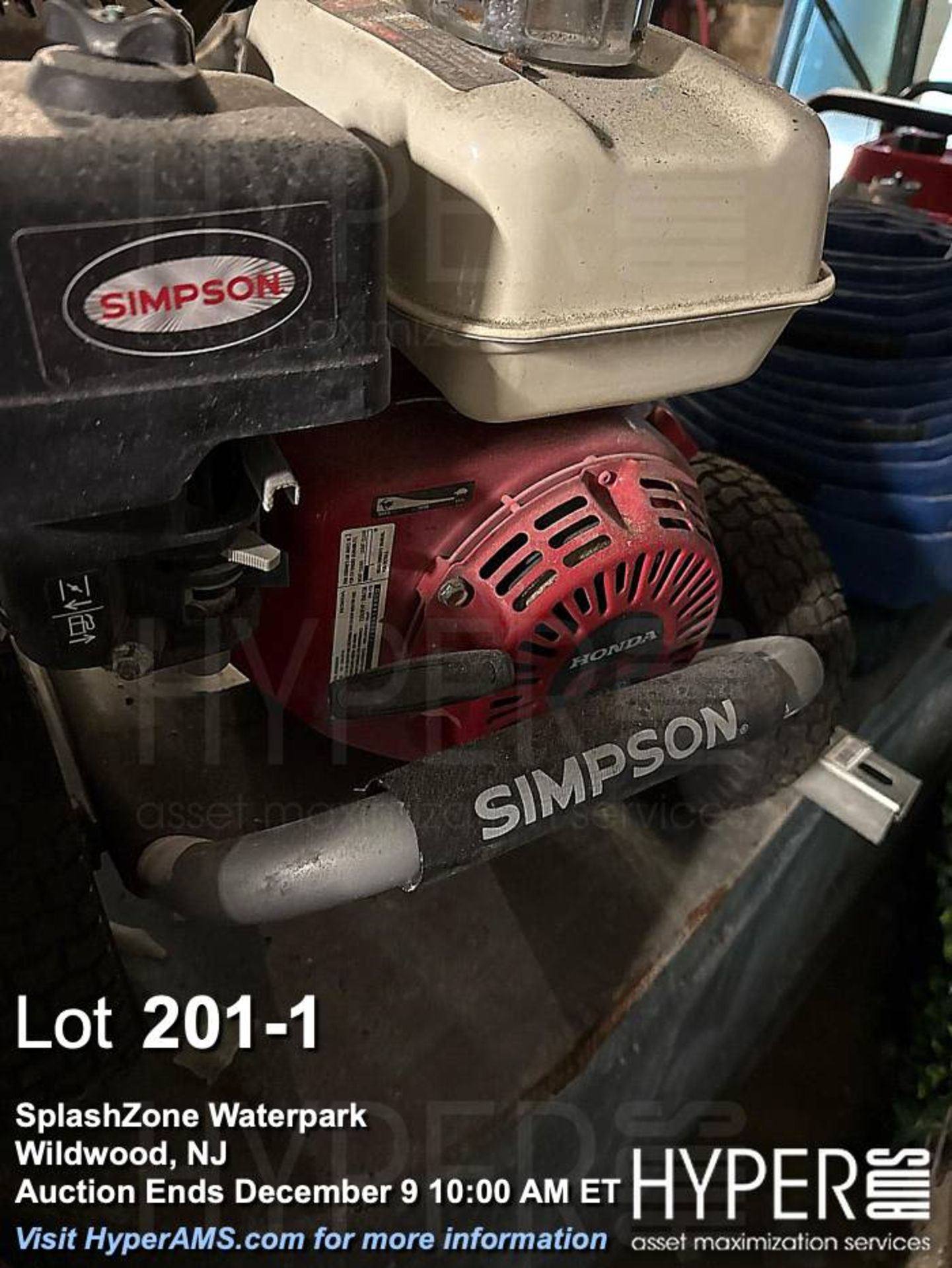 Simpson PS60982 Gas Pressure Washer, 3400 PSI, 2.5 GPM, Honda GX200 Engine