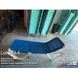 Lot (18) Stackable White and Blue Chaise Lounge Chairs