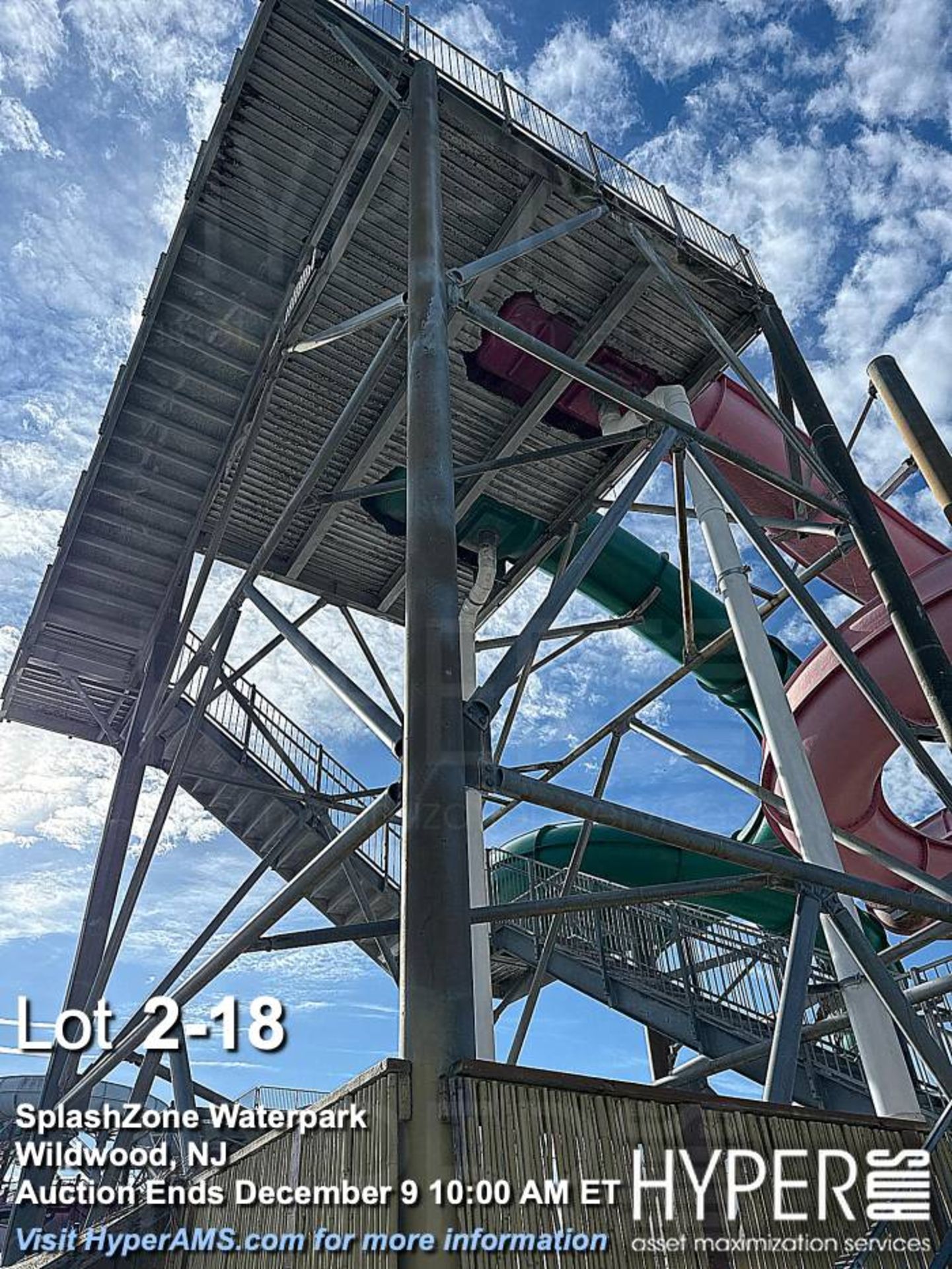 WhiteWater West Industries twin-slide attraction, complete. Overall slide height 40 feet, includes " - Image 18 of 22