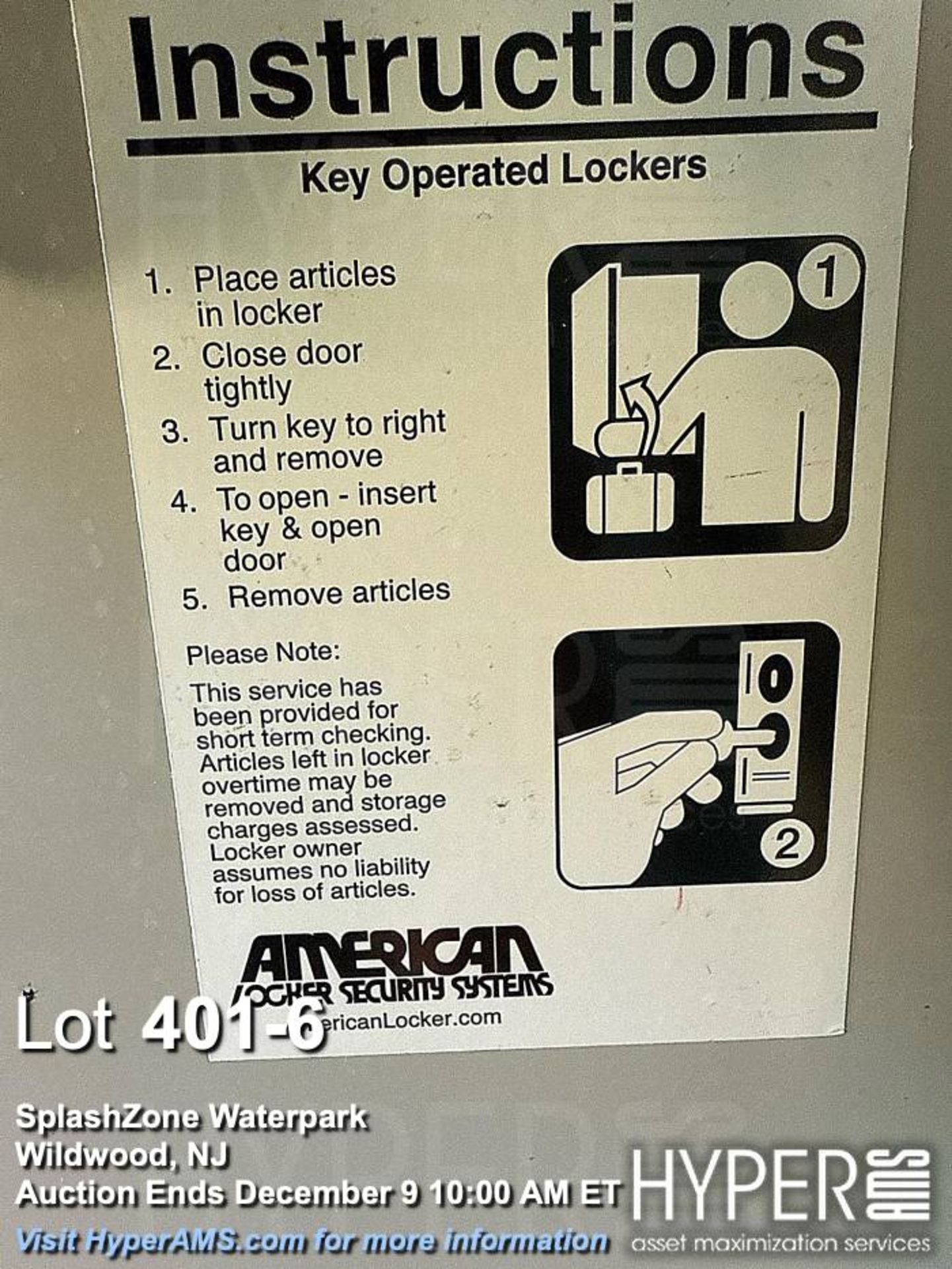 American Locker Key Operated Lockers, 345 Compartments, Teal - Image 6 of 6