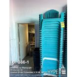 Lot of (25) Stackable Outdoor Plastic Adirondack Chairs