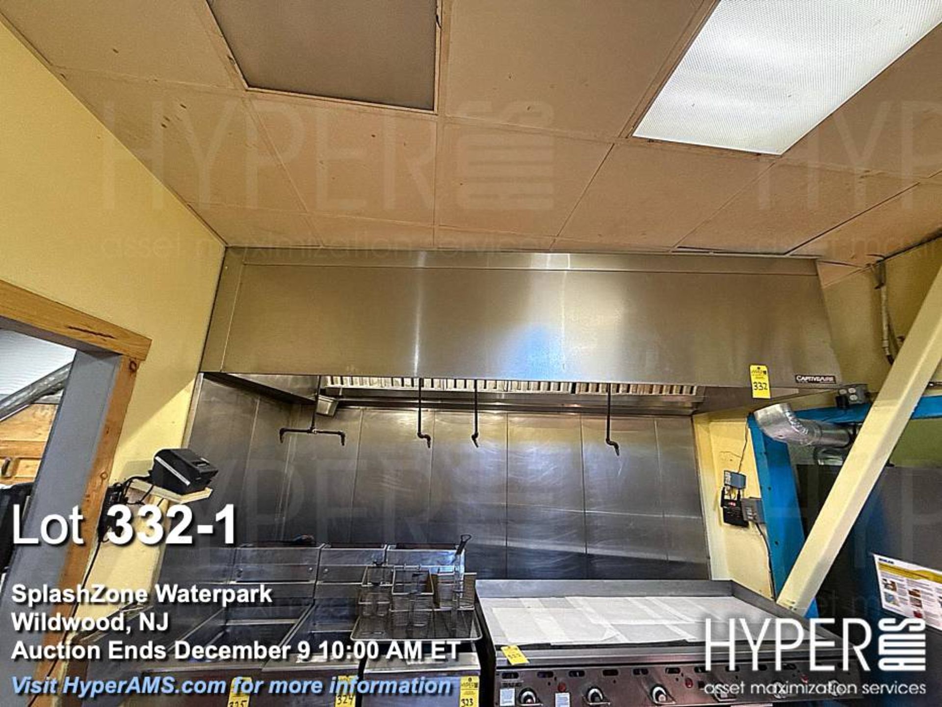 CaptiveAire Commercial Kitchen Hood with Fire Suppression System, Stainless Steel