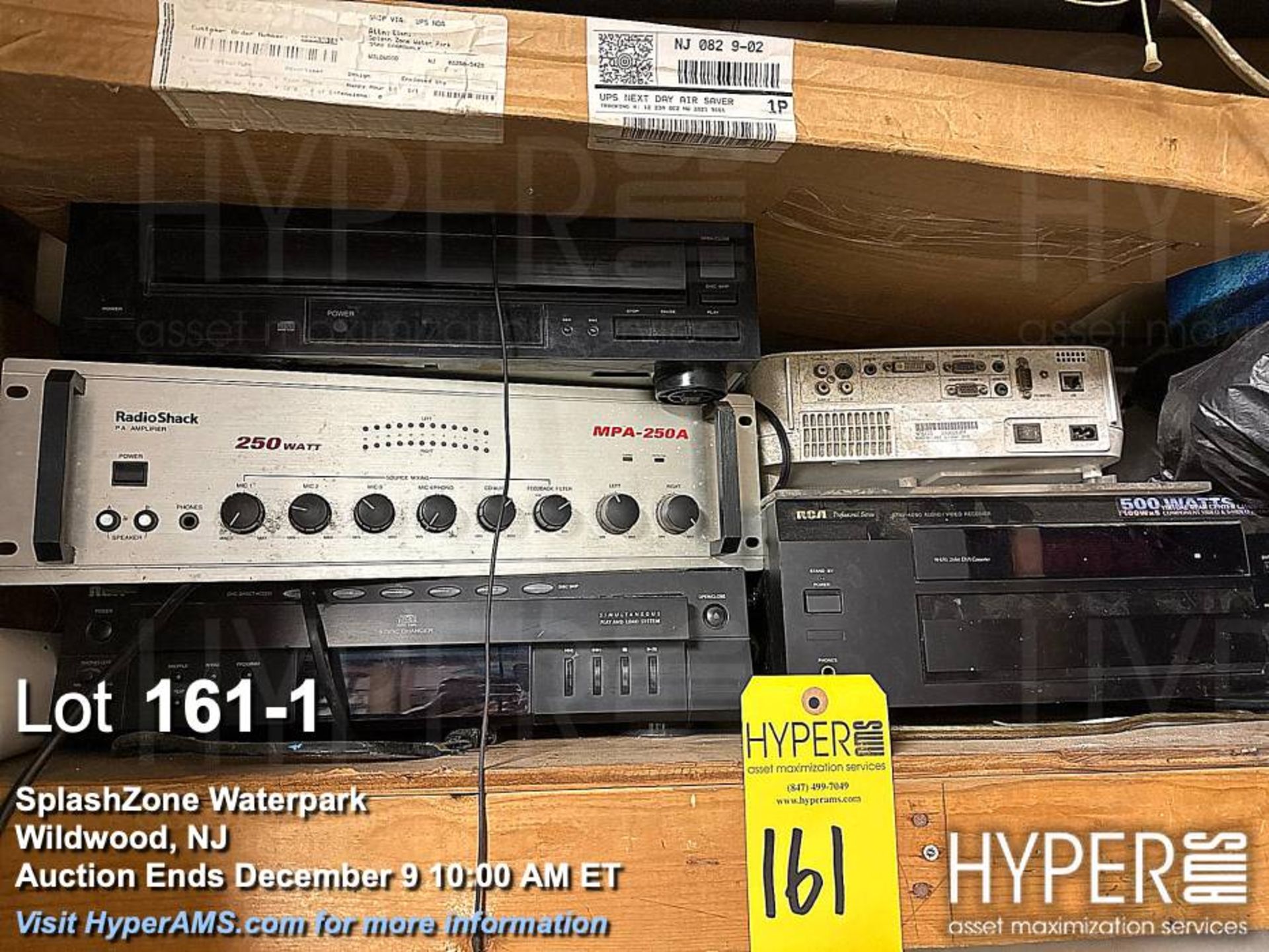 Lot electronics, amp, vcr, etc.