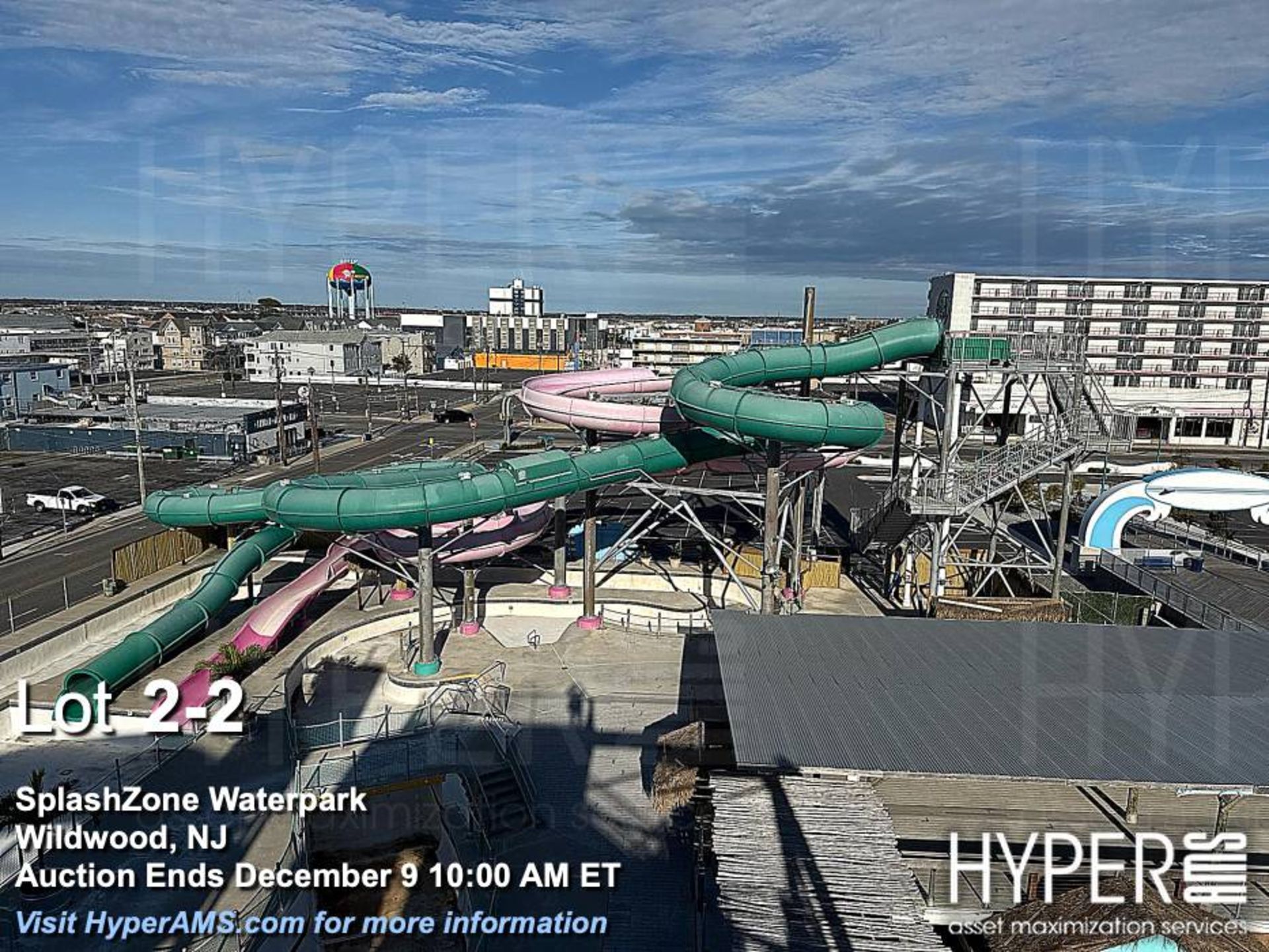 WhiteWater West Industries twin-slide attraction, complete. Overall slide height 40 feet, includes " - Image 2 of 22