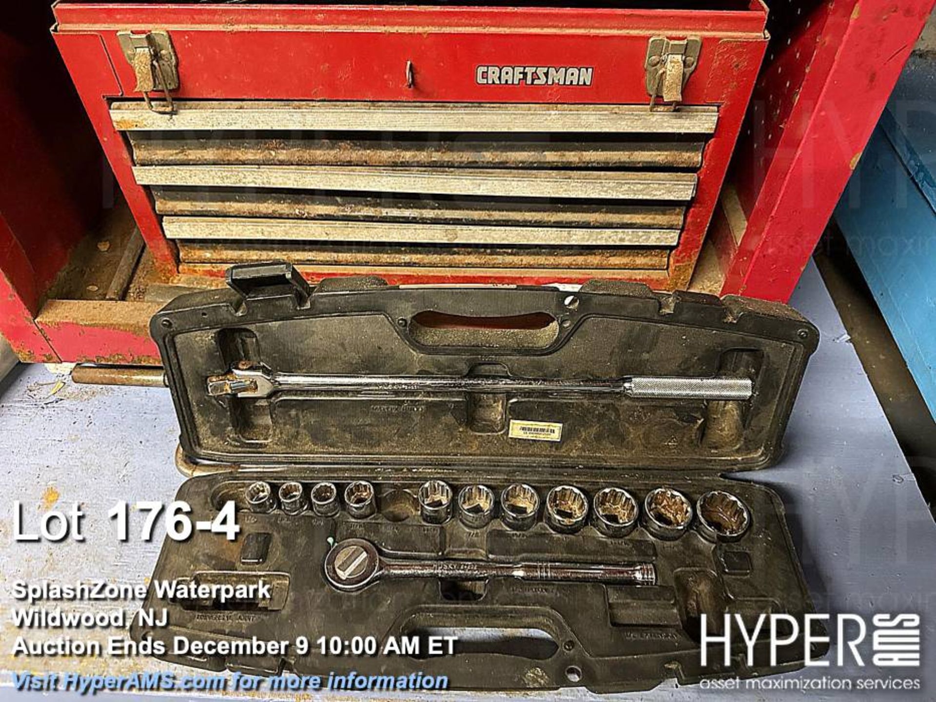 Craftsman Tool Chest with Tools, Red, 5 Drawers, Metal Construction - Image 4 of 5