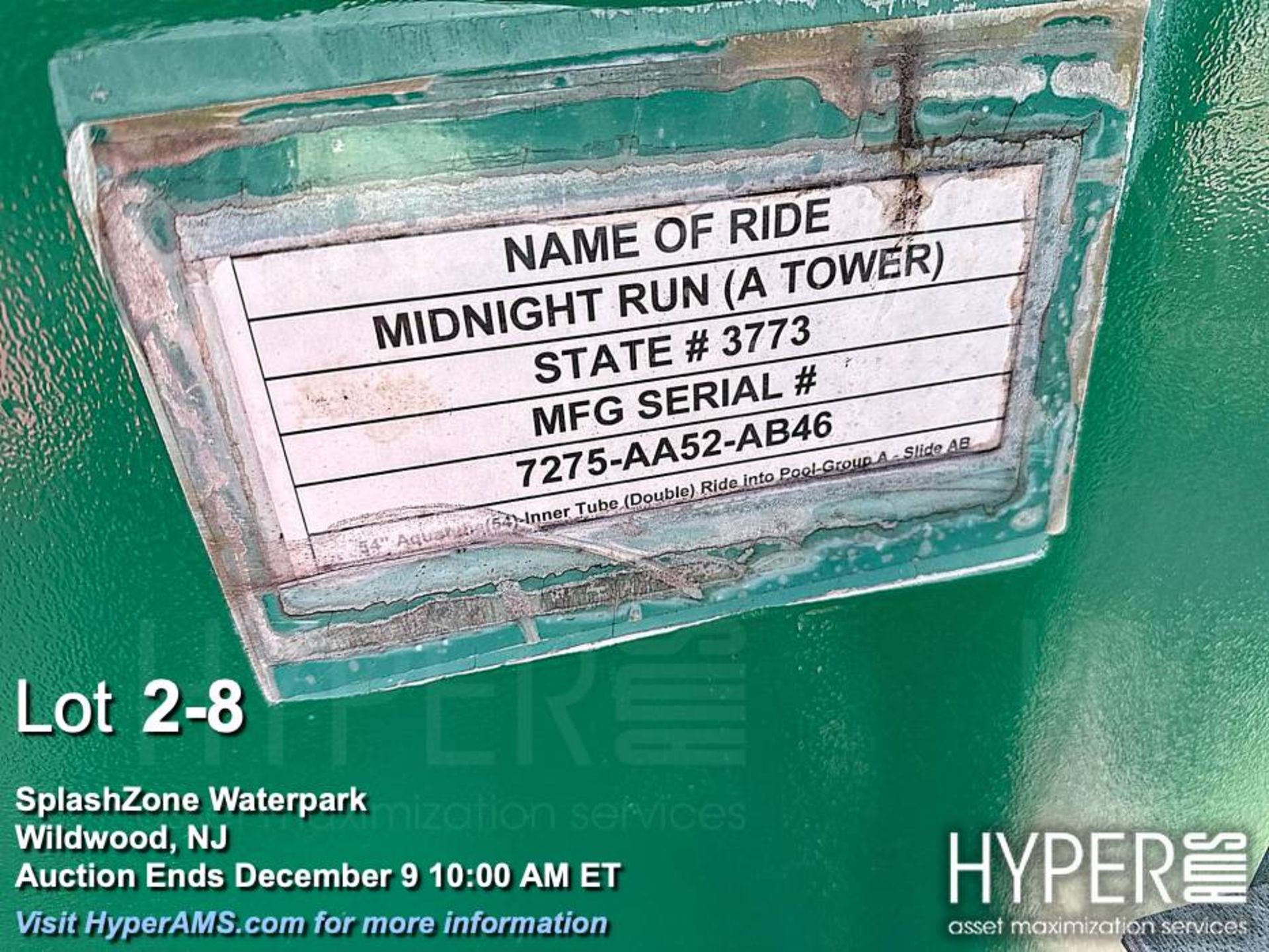 WhiteWater West Industries twin-slide attraction, complete. Overall slide height 40 feet, includes " - Image 8 of 22