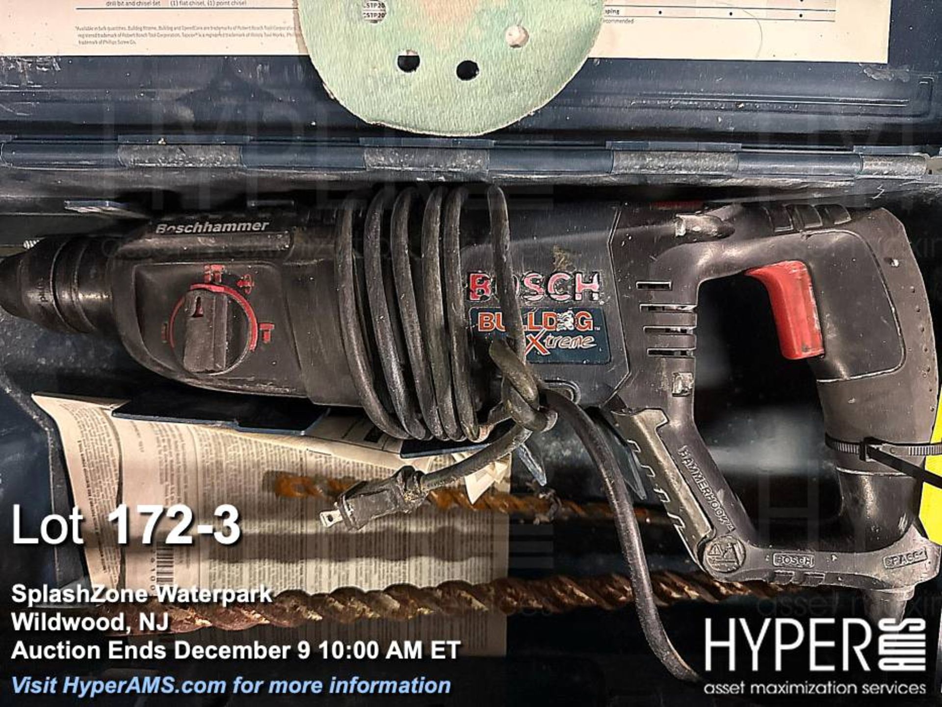 Lot (2) Bosch Bulldog Xtreme Rotary Hammer Drill, SDS-plus, 120V, 7.5A, Case Included - Image 3 of 3