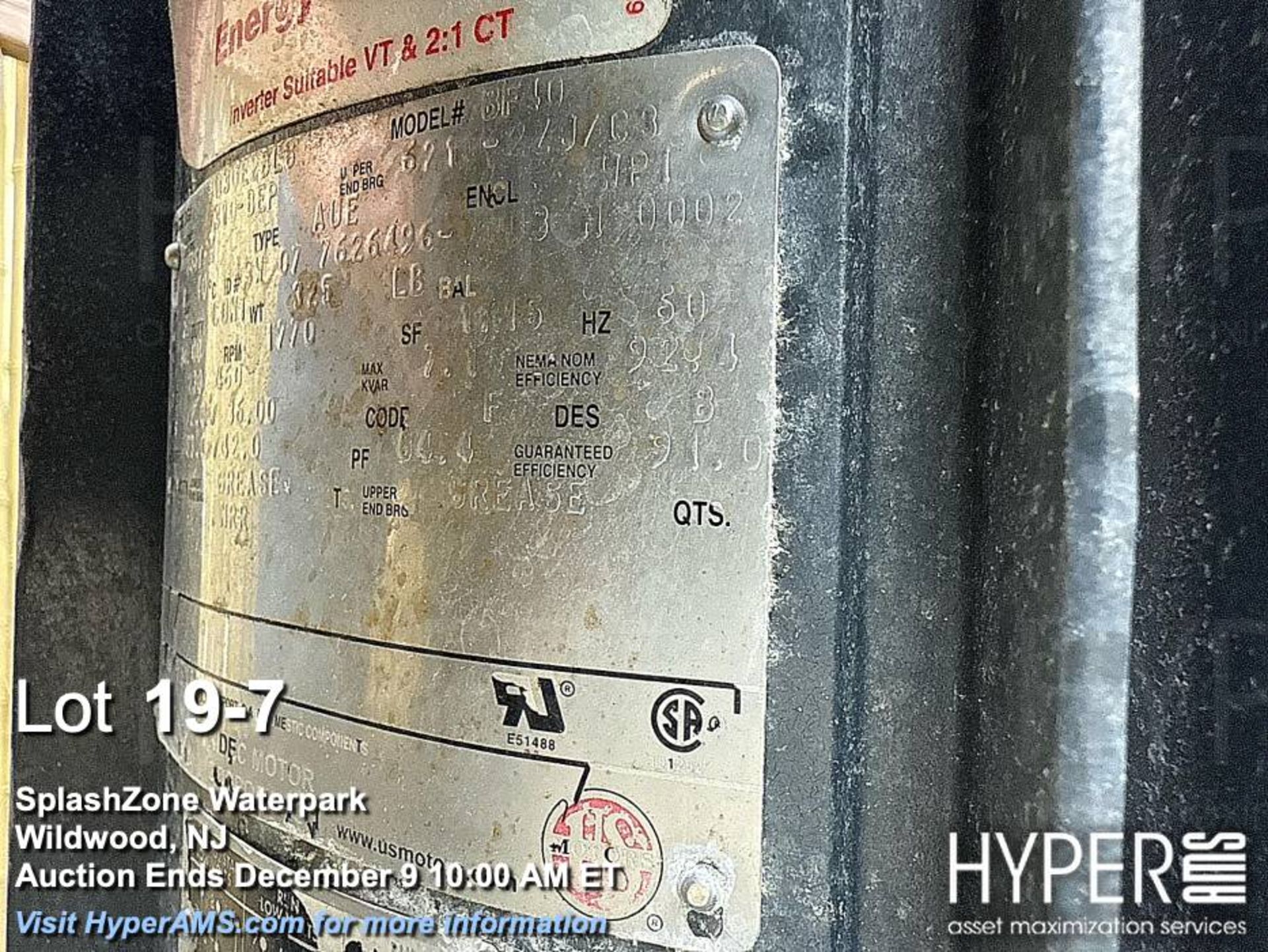 Nidec 25HP Electric Motor 284TP, 230/460V, 1775 RPM, 3-Phase, Model BF40, with pump - Image 7 of 7