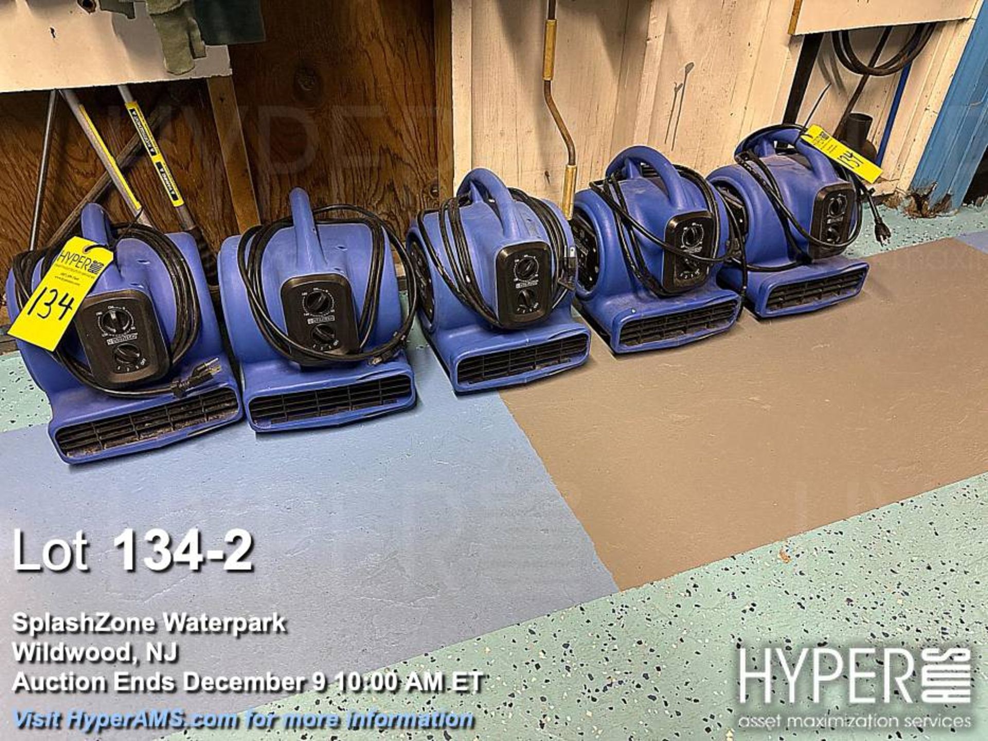 Lot of (5) Utilitech High-Velocity Air Mover 1/4 HP, 120V, Blue - Image 2 of 3