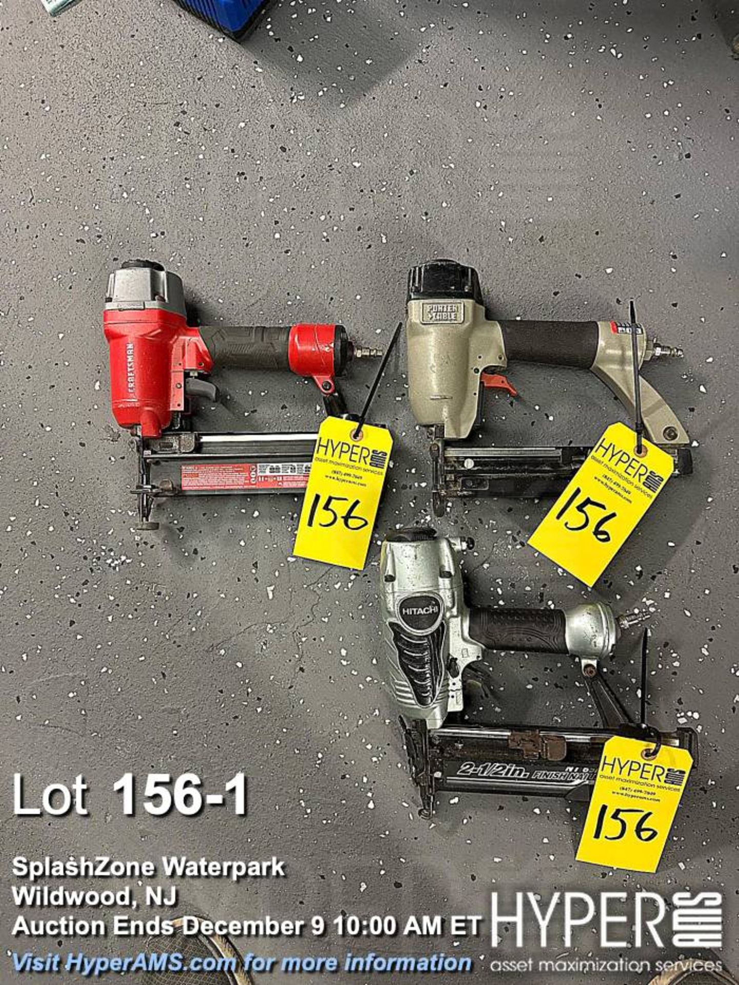 Lot of (3) nailers: Hitachi NT65M2(S) & Porter-Cable FN250B Pneumatic Finish Nailers