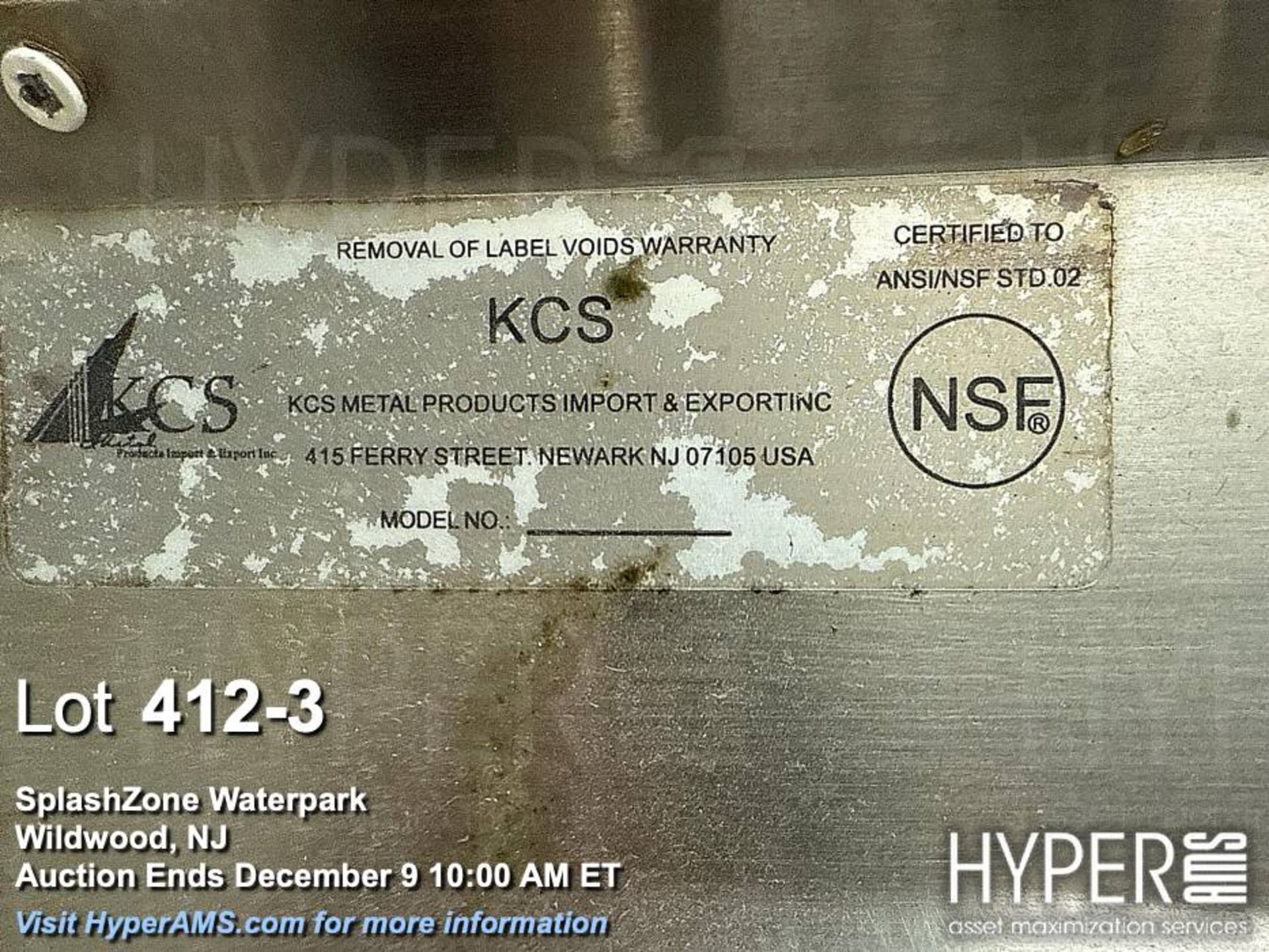 KCS Commercial Stainless Steel Triple Compartment Sink, NSF Certified - Image 3 of 5