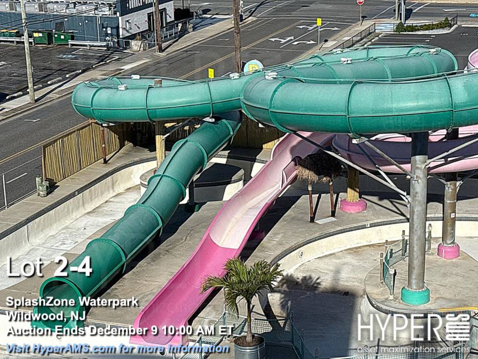 WhiteWater West Industries twin-slide attraction, complete. Overall slide height 40 feet, includes " - Image 4 of 22