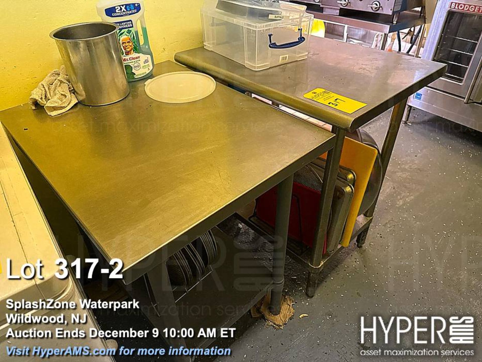 Lot (2) SS work tables 30" x 24" - Image 2 of 2