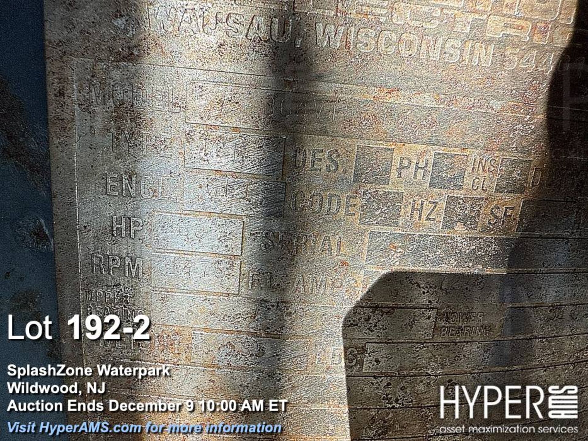 Electric Pump motor, 60HP as is - Image 2 of 2