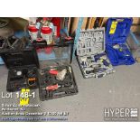 Lot of air and power tools as photographed: Kobalt Air and Power Tools Set with 24V Battery, 8 Tools