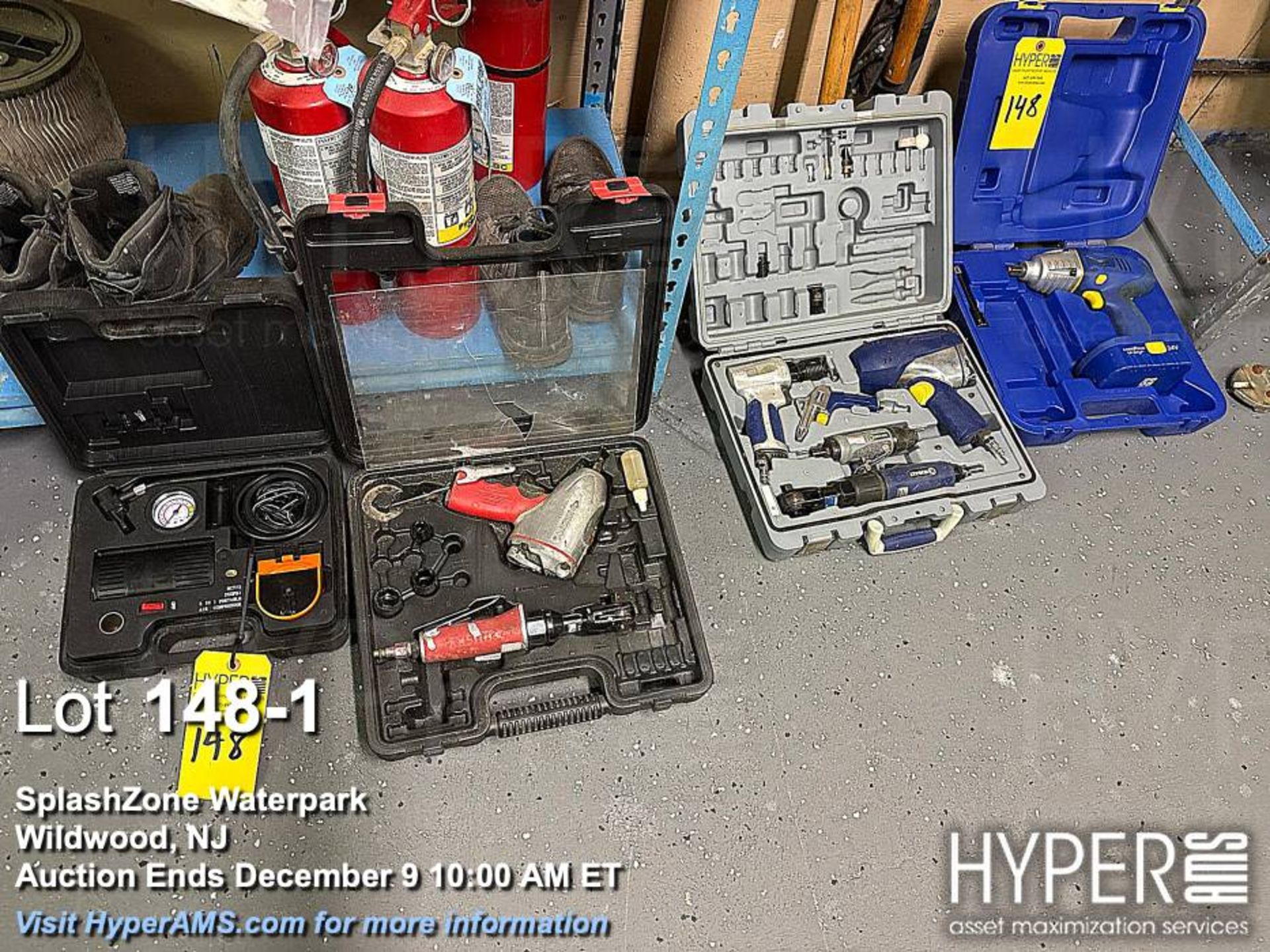 Lot of air and power tools as photographed: Kobalt Air and Power Tools Set with 24V Battery, 8 Tools