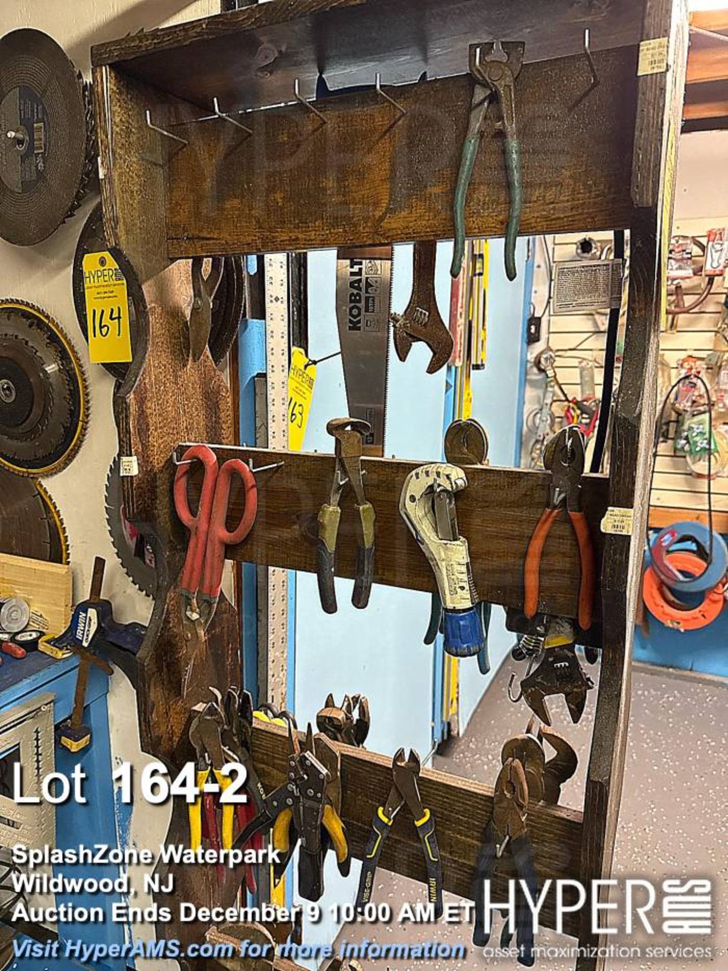 Lot of pliers, cutters, misc hand tools with stand - Image 2 of 5