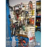 Lot of Assorted Hardware and Tools, Includes Straps, Ratchet Tie-Downs, Propane Cylinder