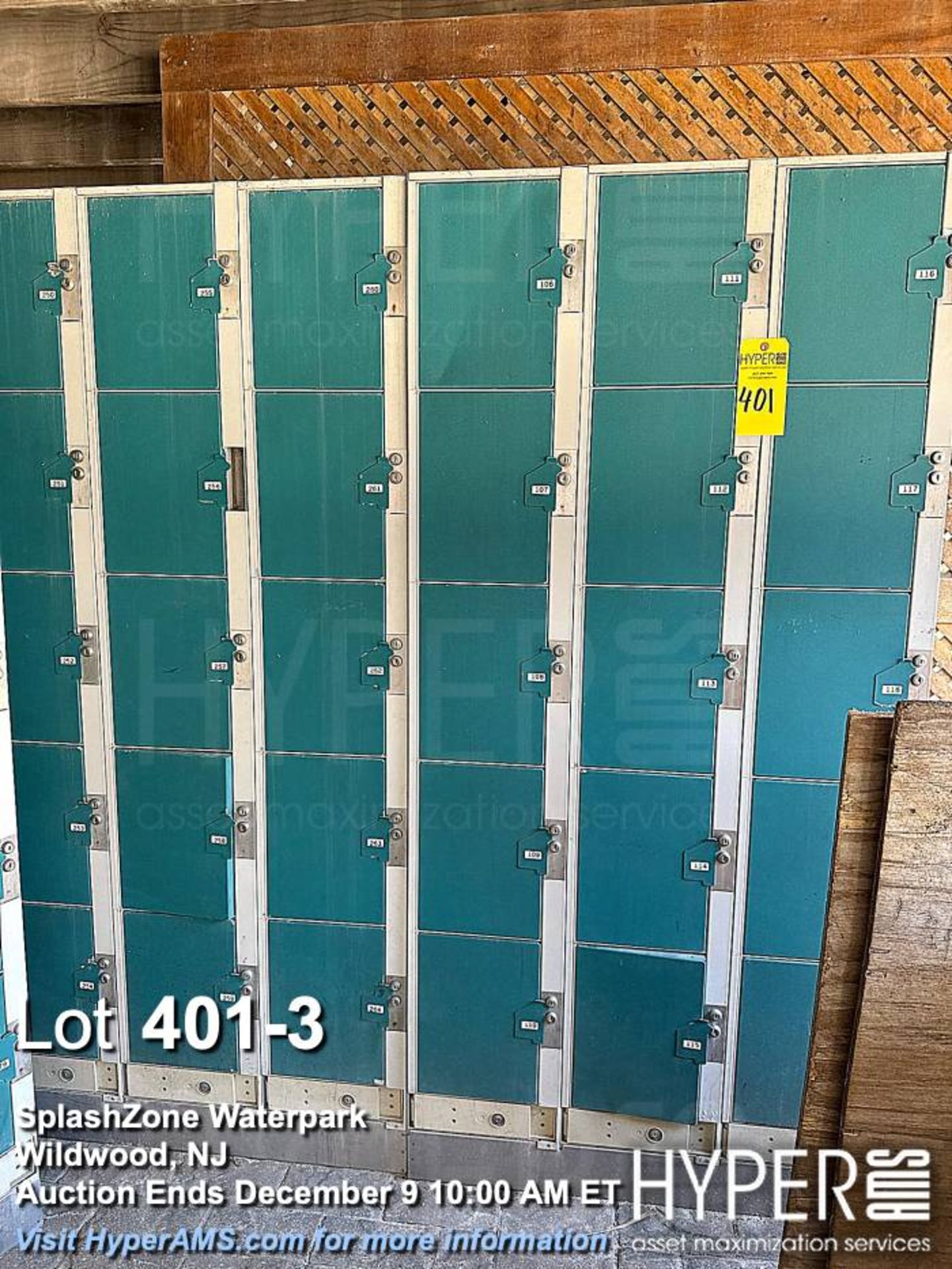 American Locker Key Operated Lockers, 345 Compartments, Teal - Image 3 of 6