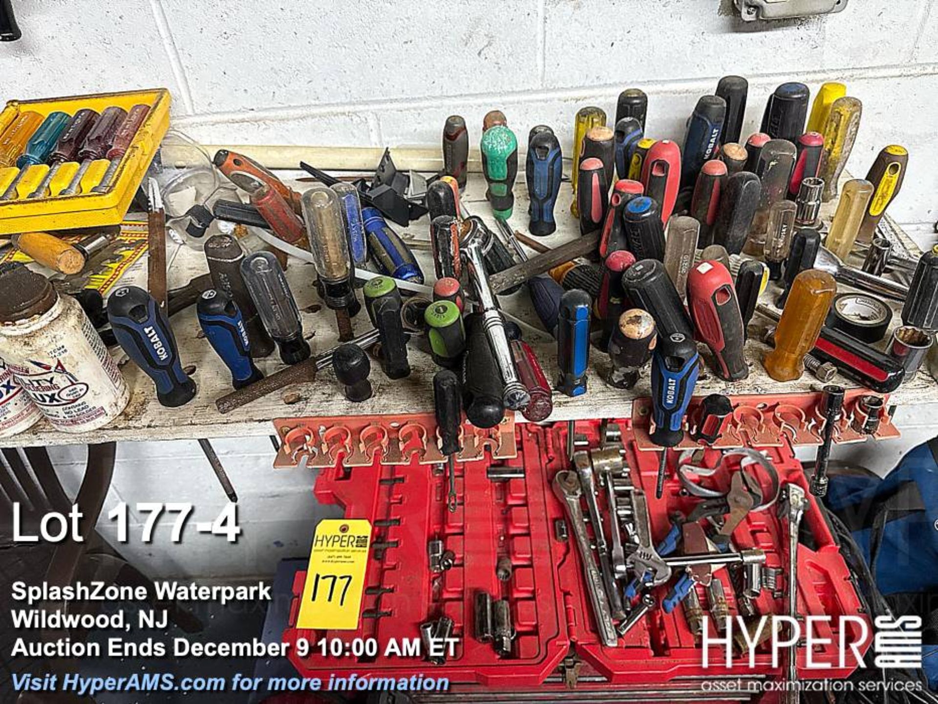 Assorted Tools and Red Husky Tool Storage, includes wrenches, screwdrivers, sockets, pliers, - Image 4 of 5