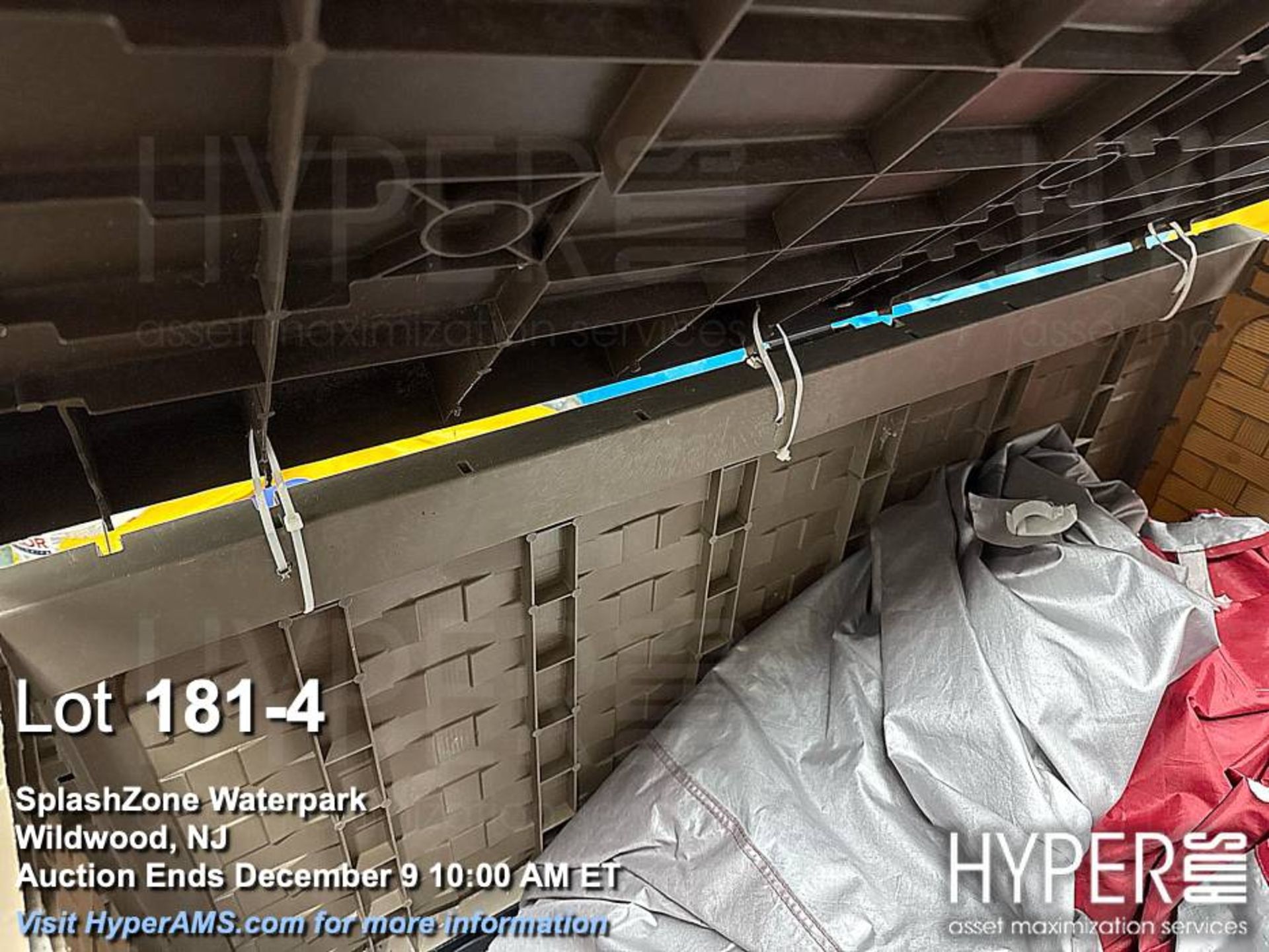 Blue & Orange EVA Foam Exercise Mats, Textured, Approx. 68"x24", storage bin - Image 4 of 4