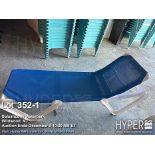 Lot (18) Stackable White and Blue Chaise Lounge Chairs