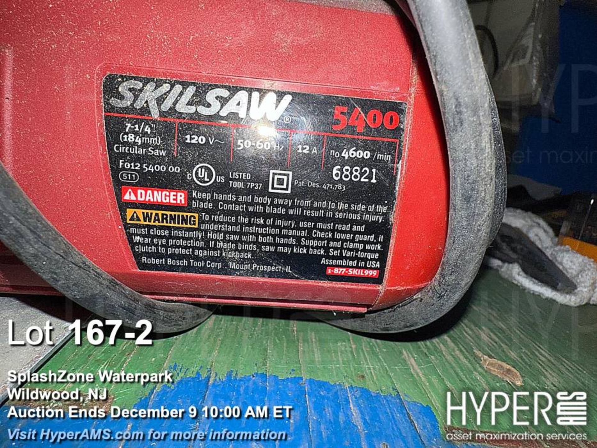Lot saws: Skilsaw 5400 Circular Saw, Ridgid R3203, Porter-Cable (Cordless) - Image 2 of 4