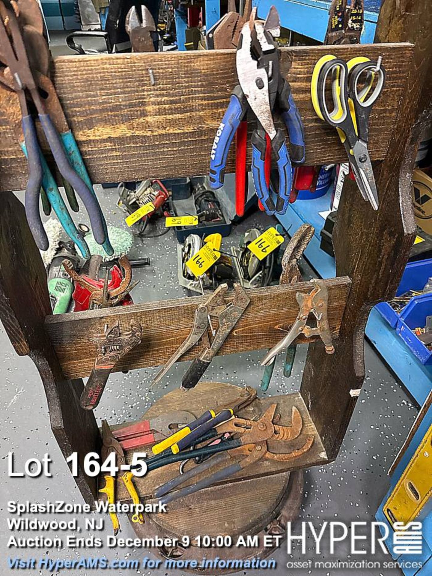 Lot of pliers, cutters, misc hand tools with stand - Image 5 of 5