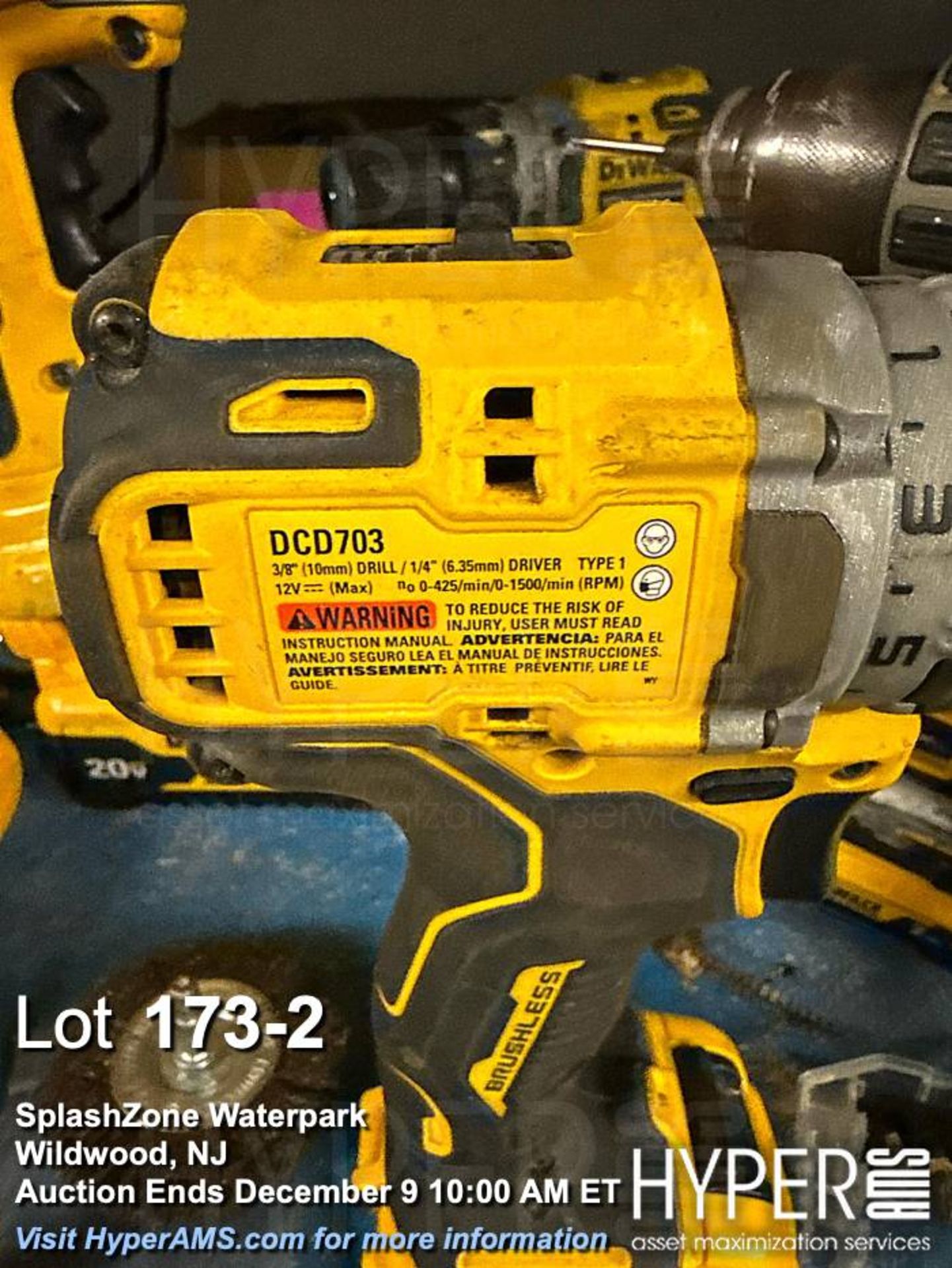 Large lot cordless tools: DeWalt Cordless Drill/Driver Set, DW959, DW960, DCF840, DC790, DCD703, DCD - Image 2 of 8