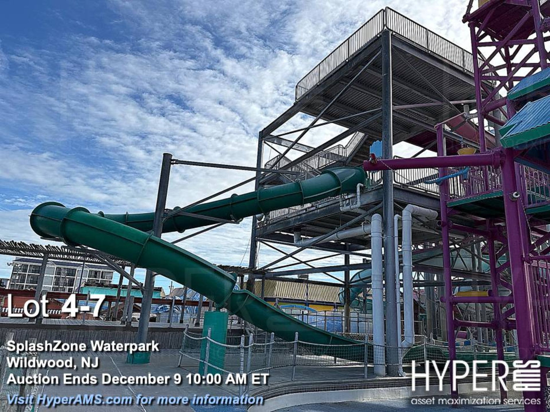 WhiteWater West Industries Slide attraction with (6) slides including "B" and "C" towers, bridges, w - Image 7 of 60