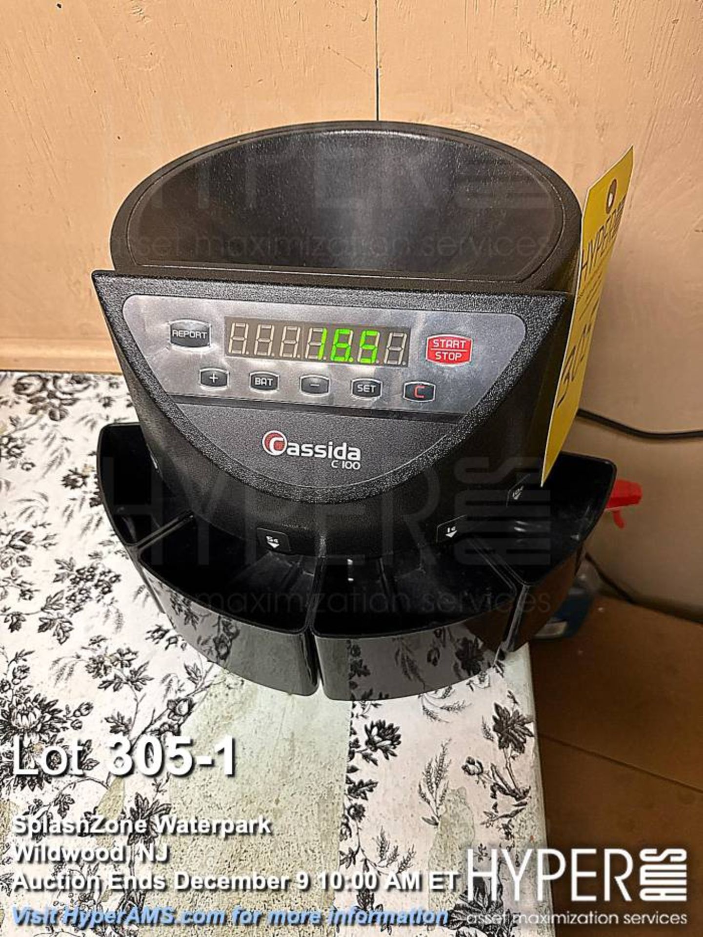 Cassida C100 Coin Counter and Sorter, Digital Display, 110 VAC 60Hz