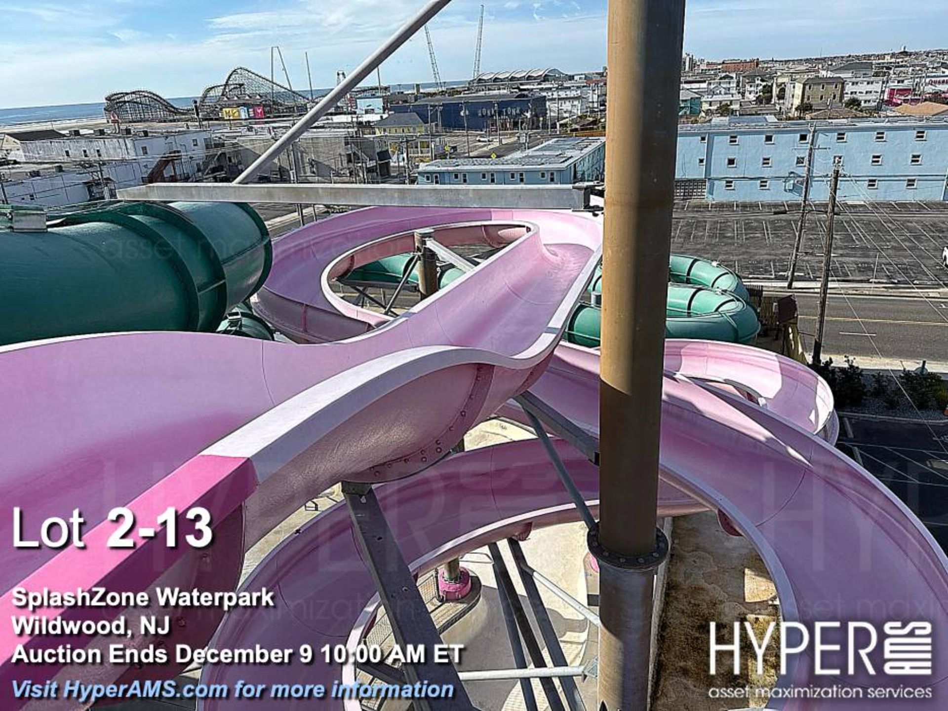 WhiteWater West Industries twin-slide attraction, complete. Overall slide height 40 feet, includes " - Image 13 of 22