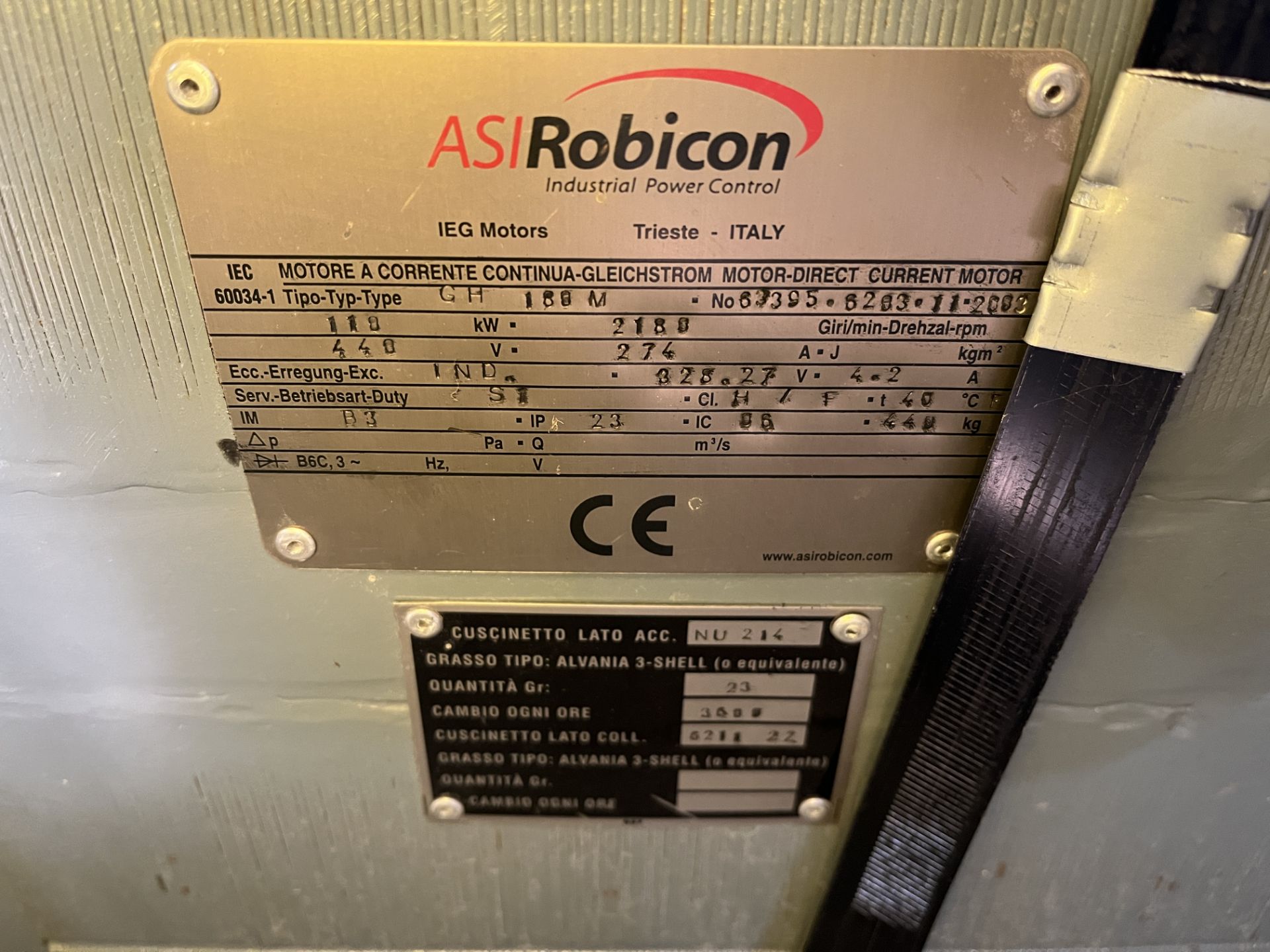 ASI ROBICON MOTOR DIRECT CURRENT AND ANSOLDE GH1325, ASI ROBICON GH132 MOTORS (WARE) - Image 2 of 3