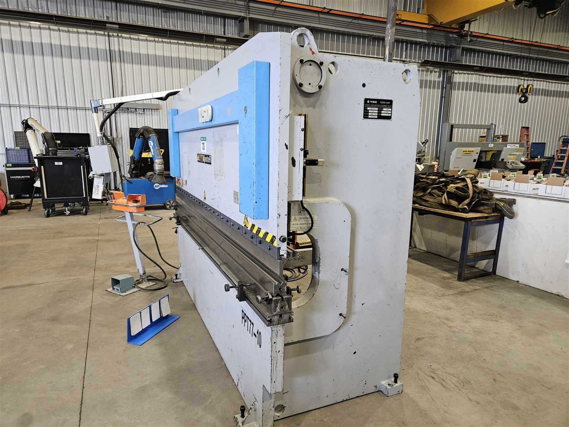 2006 YSD FABMASTER HDRAULIC PRESS BRAKE MOD. PPT 77-10, 77 TON X 10 FT ...