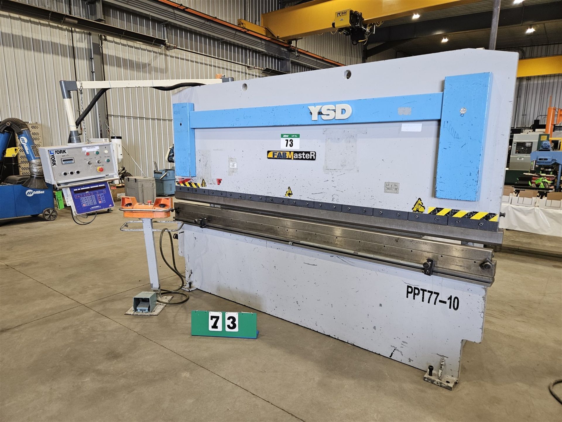 2006 YSD FABMASTER HDRAULIC PRESS BRAKE MOD. PPT 77-10, 77 TON X 10 FT ...