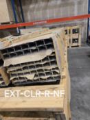 LOT OF APPROX. 70,000" TOTAL LENGTH ALUMINUM EXTRUSION / CLEAR, SIDE, NF, 123" EACH PIECE, $22,148