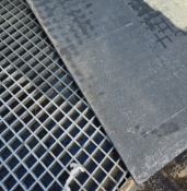 LOT OF (17) GRATING SOLID DARK GREY 48" X 27", $2,251 ORIGINAL COST (LOCATED IN WARREN, MI) (PART
