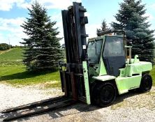 CLARK C500-Y155PK OUTDOOR DIESEL FORKLIFT, 15,000LB CAP., S/N Y10159170T1CB